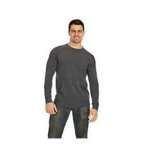 NEW MEN'S RAGLAN SOFT PULLOVER GREY